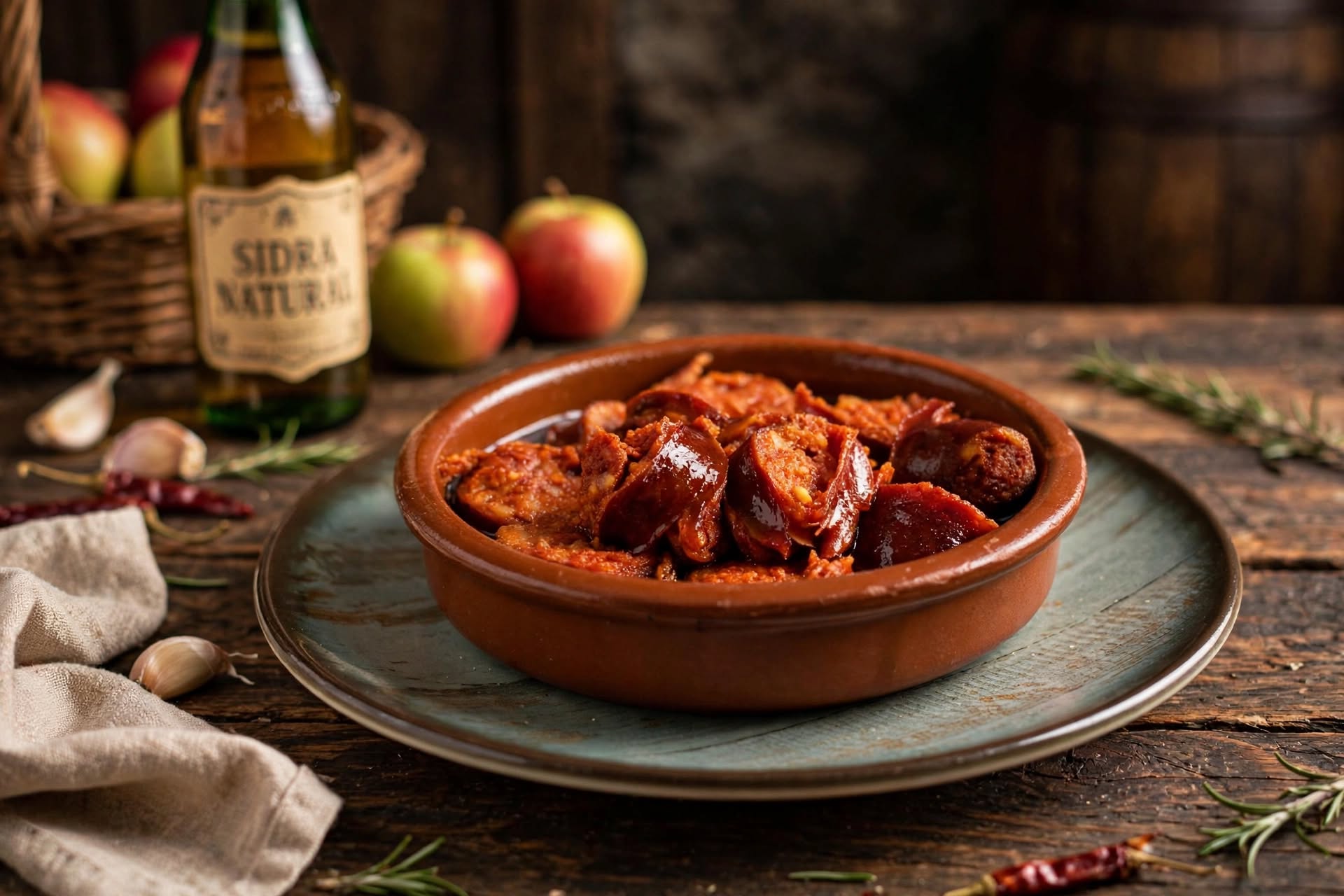 Chorizo a la sidra
