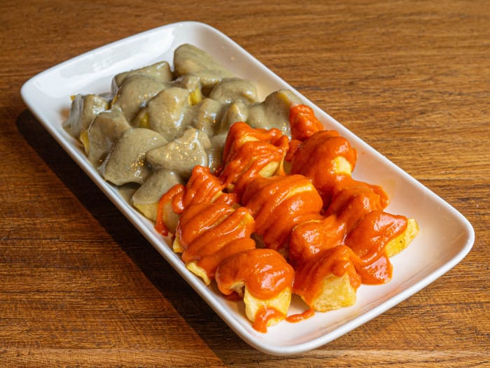 Patatas tres salsas