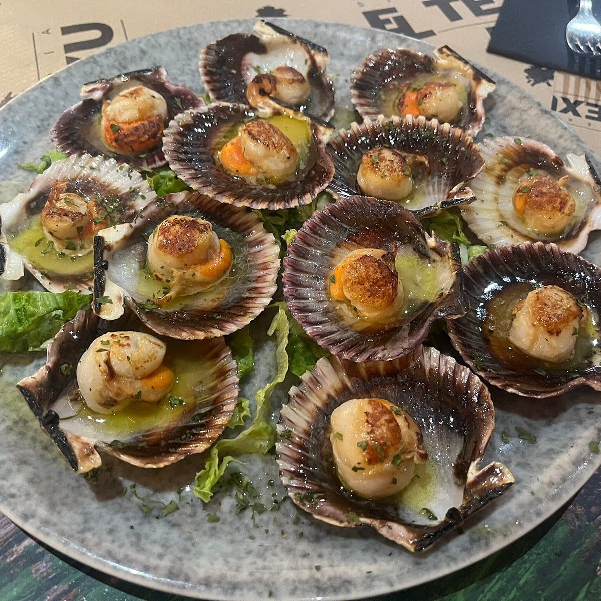 Zamburiñas a la plancha